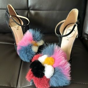FENDI flower land T strap high heels